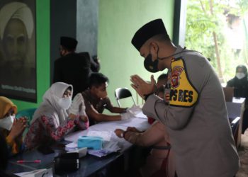 Kapolres Tinjau Gebyar 1 Juta Vaksin Booster