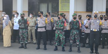 Sinergitas Dua Institusi Gelar Pasukan Pengamanan Pilkades Serentak di Kabupaten Sukabumi