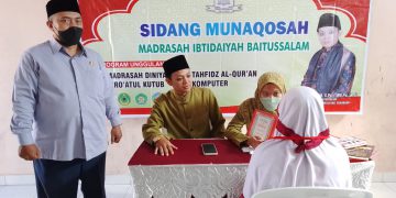Evaluasi Akhir, MI Baitussalam Akhiri dengan Sidang Munaqosah