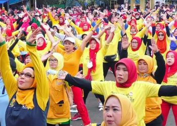 Senam ‘Gurak’ Semarak di Lapang Taman Karangtengah, Ini Kata Bupati