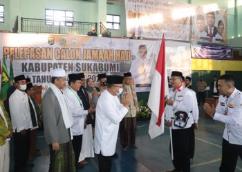 Bersama Kapolres, Kemenag dan Pemkab Sukabumi Lepas Jemaah Haji Pertama