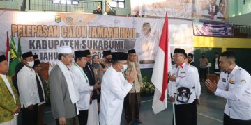 Bersama Kapolres, Kemenag dan Pemkab Sukabumi Lepas Jemaah Haji Pertama