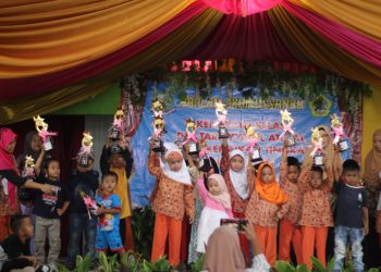 Paud Melati dan MDTA Tarbiyatul Athfal Gelar Haplah Akhirussanah Tahun Ajaran 2021-2022