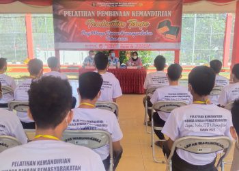 Dua Puluh Warga Binaan Lapas Warungkiara Ikut Pelatihan Kemandirian
