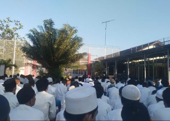 Ratusan Warga Binaan Lapas Warungkiara Gelar Shalat Idul Adha dan Potong Hewan Qurban