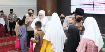Momen Kapolres Sukabumi Kota Rayakan Malam 1 Muharam 1444 Hijriah
