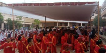 Senam Bersama Siswa-Siswi PaudQu/TK Al-Qur’an/MI/MDT Baitussalam di HUT RI Ke 77