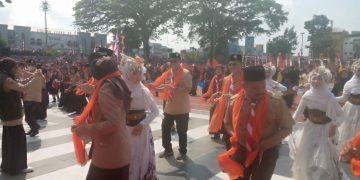 Ratusan Pramuka Kwarcab Kota Sukabumi, Banjiri Lapang Medeka Meriahkan HUT Ke-61