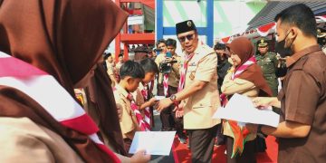 85 Juta Disalurkan Baznas Kota Sukabumi untuk Pelajar Yatim Piatu di HUT Pramuka Ke 61