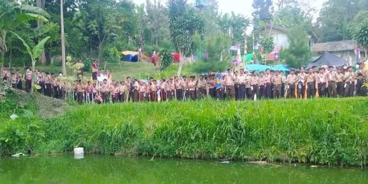 420 Siswa Ikuti Jambore Ranting Kwaran Gerakan Pramuka di Kecamatan Sukabumi
