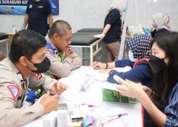 Harlantas Ke 67, Polres Gandeng Dinkes Kota Sukabumi Gelar Pemeriksaan Kesehatan
