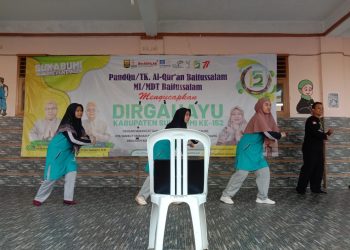 Siswa-Siswi PaudQu dan MI Baitussalam Semangat Ikuti Senam Pagi