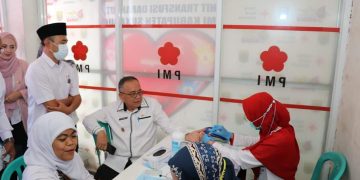 Kadis Perikanan dan Wabup Ikuti Donor Darah di Sukaresmi Cisaat
