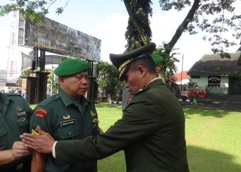 Kenaikan Pangkat di Upacara Hari Kesaktian Pancasila Kodim 0607 Kota Sukabumi