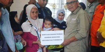 Wabup Salurkan Bantuan untuk Korban Bencana di Purabaya