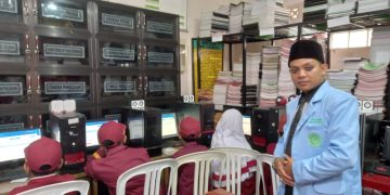 Pelaksanaan Asesmen Nasional Hari Ke 1 MI Baitussalam Berjalan Lancar