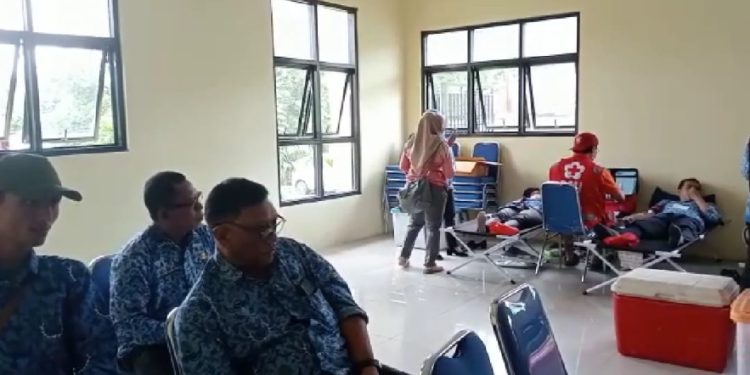 UPTD PU Wilayah Ciemas, Sumbangkan Darah di HUT KORPRI Ke 51