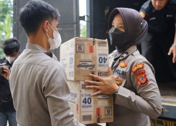 Bantuan Kemanusiaan Polres dan Bhayangkari Cabang Sukabumi untuk Korban Gempa Cianjur