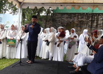 Santri PaudQu/TKQ/TPQ Antusias Ikuti Peragaan Manasik Haji