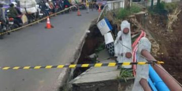 Begini Kondisi Jembatan Pamuruyan Cibadak Sukabumi Pasca Ambruk
