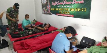 Baksos Kodim 0607, Gelar Donor Darah Sambut Hari Juang Kartika ke 77