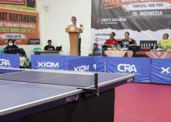 GOR Desa Cibatu Cisaat, Jadi Ajang Turnamen Tenis Meja Bupati Cup 2023
