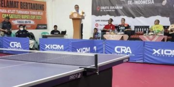 GOR Desa Cibatu Cisaat, Jadi Ajang Turnamen Tenis Meja Bupati Cup 2023