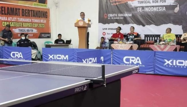 GOR Desa Cibatu Cisaat, Jadi Ajang Turnamen Tenis Meja Bupati Cup 2023