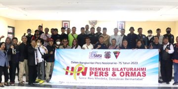 HPN 2023, SMSI Kabupaten Bekasi Gelar Diskusi Pers dengan Ormas di Mako Brimob Cikarang