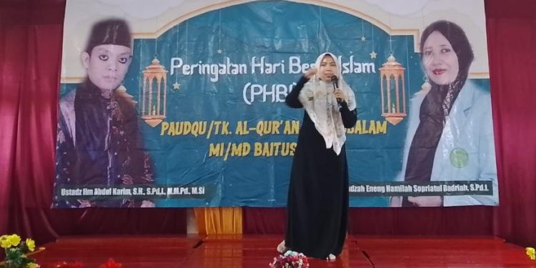 Antusias Siswa PaudQu/TK Al-Qur’an/MI/MDT Baitussalam Peringati Isra Mir’aj Nabi Muhammad SAW