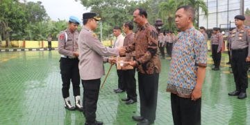 Empat Perwira di Polres Sukabumi Purna Bakti