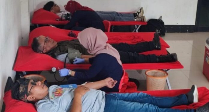 Donor Darah di Rangkaian HPN PWI Kota Sukabumi