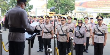 Enam Pejabat Polres Sukabumi Kota Diambil Sumpah Jabatan