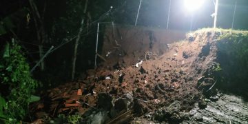 Sebuah Mushala di Kecamatan Cicurug Terancam Longsor