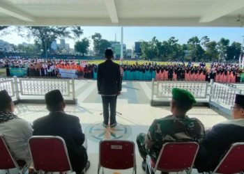 Kasdim Hadiri Apel dan Pawai Tarhib Ramadhan MUI Tingkat Kota Sukabumi