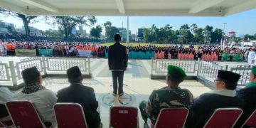 Kasdim Hadiri Apel dan Pawai Tarhib Ramadhan MUI Tingkat Kota Sukabumi