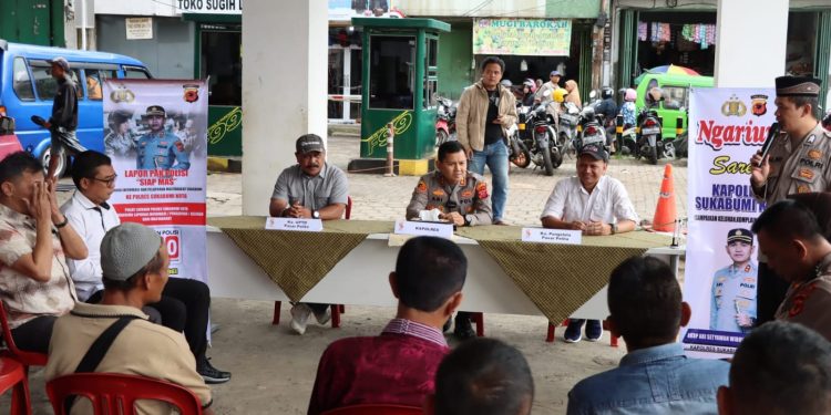 Serap Aspirasi, Kapolresta Sukabumi Ngariung Bareng Pedagang Pasar