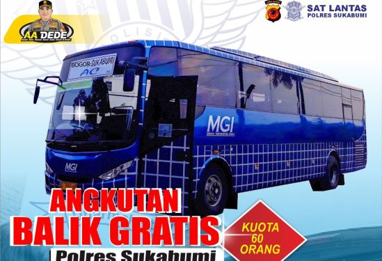Catat, Ini Layanan Arus Balik Gratis Polres Sukabumi