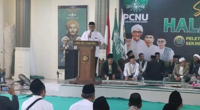 Halal Bihalal PCNU Kabupaten Sukabumi, Bupati Marwan: Pentingnya Penguatan Sinergitas Umaro Ulama dan Masyarakat