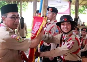 Ketua Kwarcab Kak Ade Suryaman Lepas Peserta Lomba Tingkat IV Gerakan Pramuka Kab Sukabumi