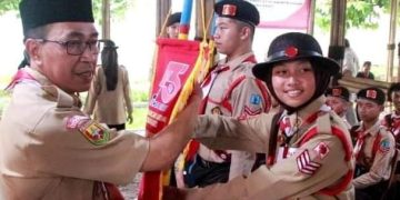 Ketua Kwarcab Kak Ade Suryaman Lepas Peserta Lomba Tingkat IV Gerakan Pramuka Kab Sukabumi