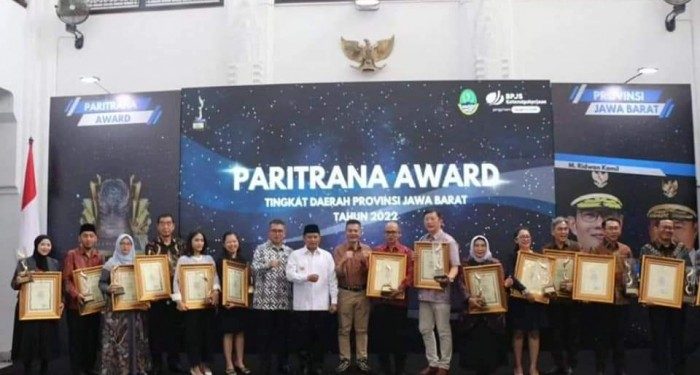 Pemkab Sukabumi Raih Penghargaan Paritrana Award 2022 Tingkat Jawa Barat