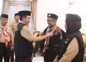Kak Ade Suryaman Lepas Kontingen Kwarcab Ikuti Karang Pamitran Nasional 2023