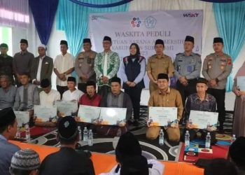 Bantuan Sosial untuk Sarana Pendidikan dari PT Waskita Karya Diapresiasi Sekda Sukabumi
