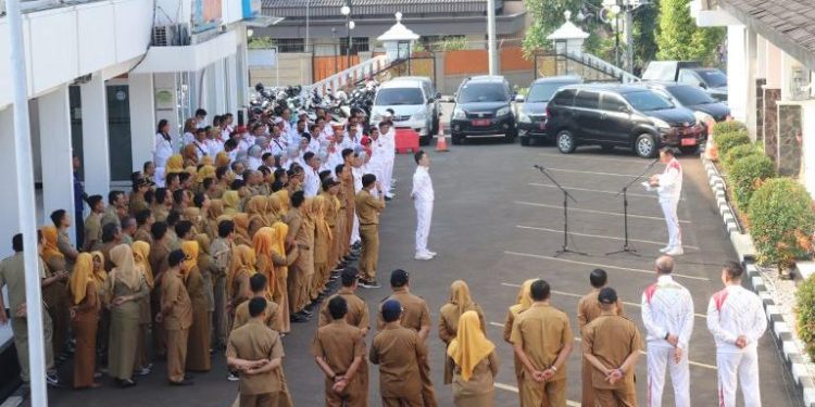 Pj Wali Kota Sukabumi Lepas Kontingen Porpemda ke Tingkat Jawa Barat
