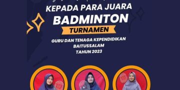 Pertandingan Badminton Milad Baitussalam Ke 39 Usai Dilaksanakan, Inilah Juaranya