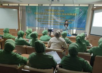Sambut HUT Persit ke 79 Cabang XVII Gelar Pemeriksaan PAP SMEAR dan USG MAMMAE