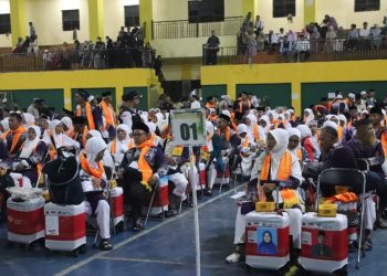 Sekda Lepas Ratusan Calon Jemaah Haji Kloter Tiga Kabupaten Sukabumi