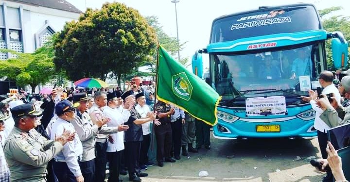 Ratusan Jemaah Haji Kloter 40 Dilepas Wakil Bupati Sukabumi