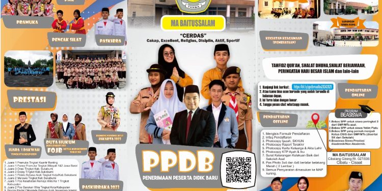 MA Baitussalam Cisaat Buka Pendaftaran Siswa Baru 2024/2025
